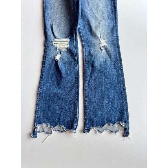 MOTHER The Insider Crop Step Chew Dancing On Coals Bootcut Jeans, Size 27 - Picture 8 of 16